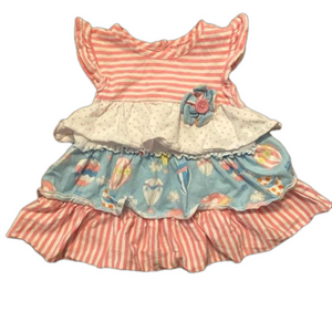 Good Lad Sleeveless Dress Multi Print Pink Blue White 12M